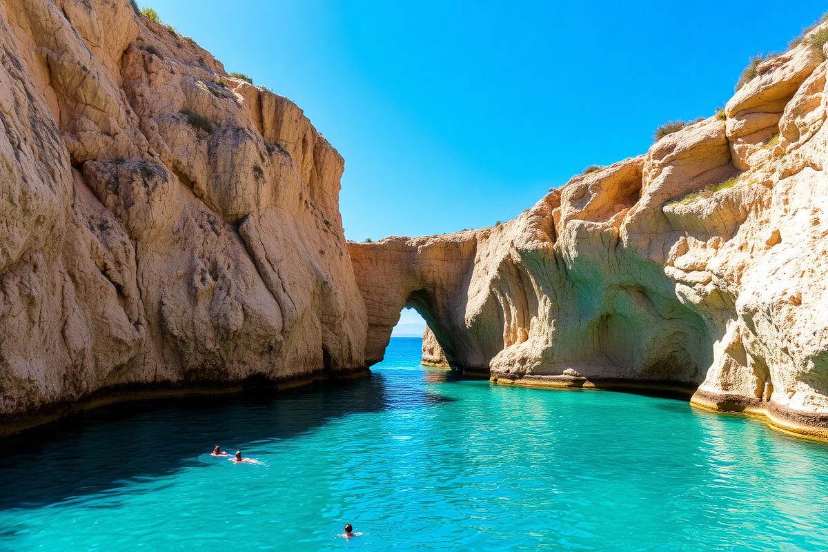 Canal d'Amour rock formations at Sidari, Corfu